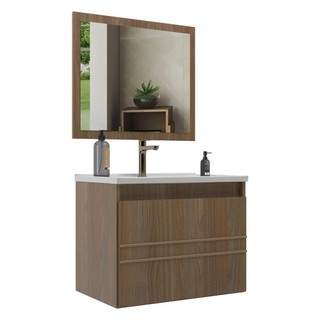 Gabinete Banheiro 60cm com Cuba e Espelheira Multimóveis CR10103 em Oferta na Shopee