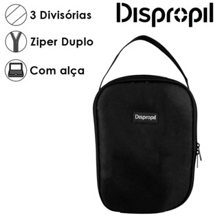 Bolsa Almofadada Portátil Para Carretilha 3 Divisórias Preto - Dispropil