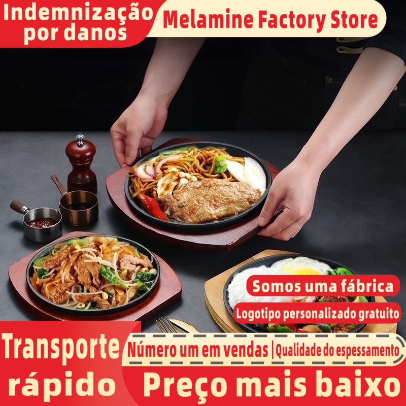 [Internet Preço mais baixo] [Envio rápido] [Utensilio de mesa de alta qualidade 100% em aço inoxidável] [Entrega de estoque pronto] Churrasqueira Redonda Espessada Churrasqueira a Gás Churrasqueira Coreana Grelhada Panela de Peixe Teppanyaki