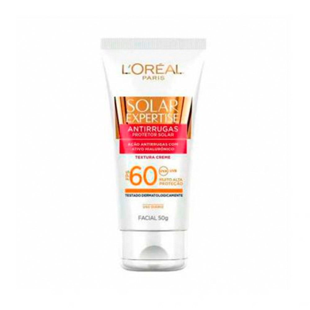 Protetor Solar Facial L'Oréal FPS 60 Antirrugas 40g em Oferta na Shopee