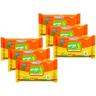 Kit 6 Toalhas Umedecidas Natural Baby Mãe e Filho 50un cada