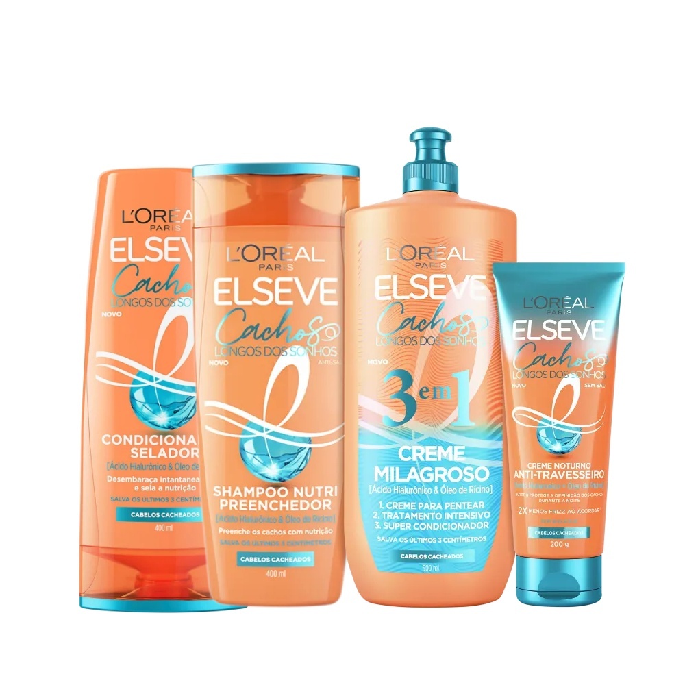 Kit Diario Elseve Cachos dos Sonhos (4 itens) - Beauty
