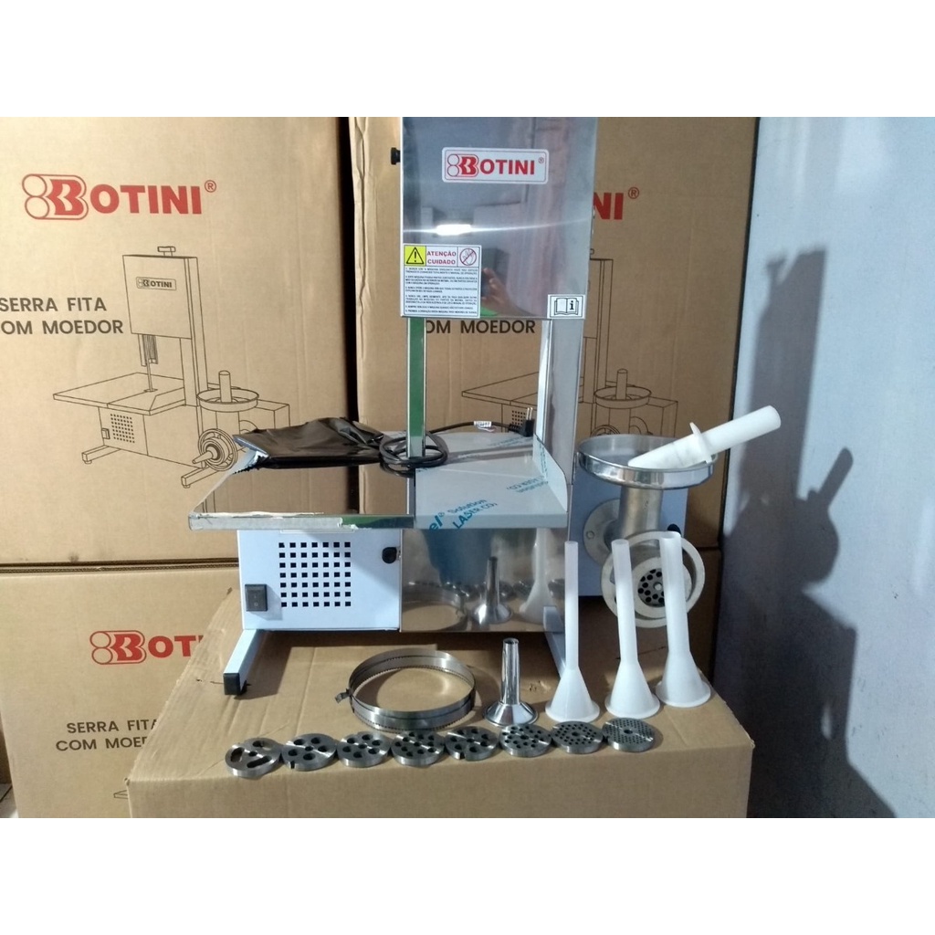 Moedor De Carne Com Serra Fita Botini Com 8 Discos 4 Funis