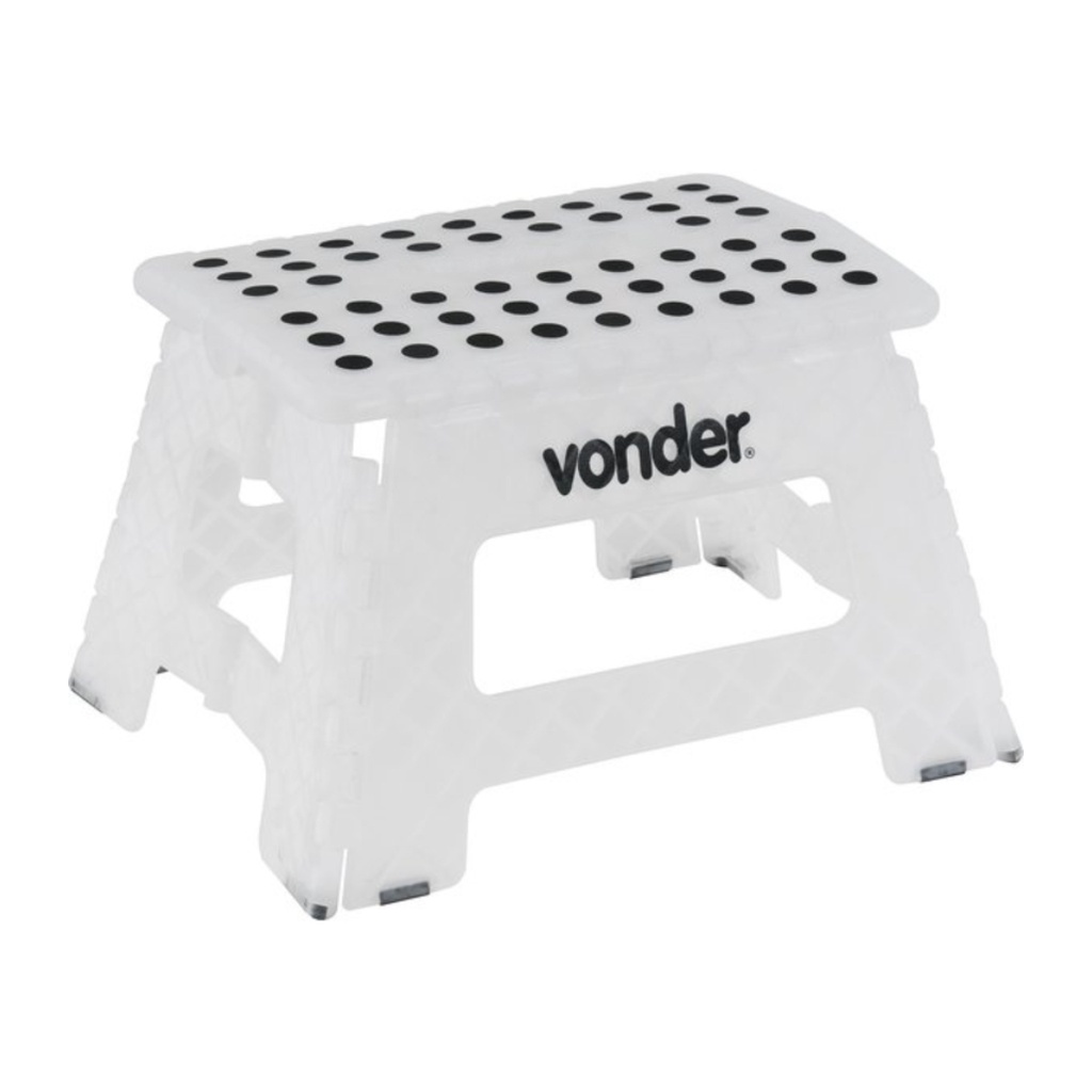 Banco / Banqueta Plástica Dobrável 220mm Suporta até 150kg Plástico ABS Vonder Banco Banquinho em Oferta na Shopee