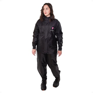 Conjunto Capa de Chuva Feminino Tamanho P Preto Impermeável Motoqueiro Nylon 0,20mm Pioneira - 1801-F-PRE-P em Oferta na Shopee