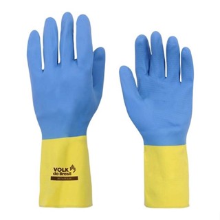 Luva Latex E Neoprene Bicolor Proteção Quimica Limpeza