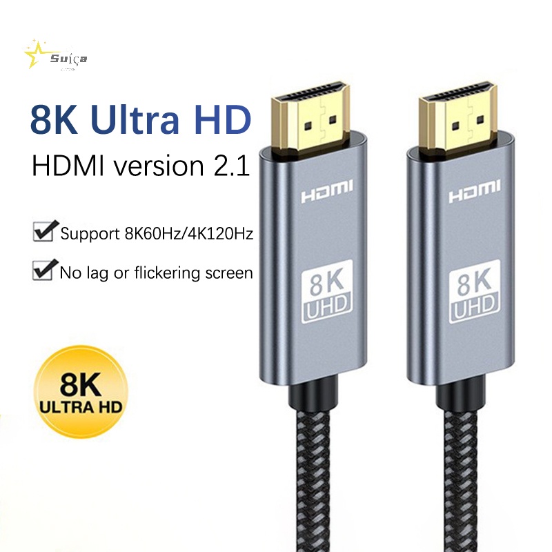 Awhrtwb Cabo HDMI 8K Para Xiaomi Box Xbox Series PS5 Projetores De TV Monitor 2.1 UHD 8K @ 60Hz 4K 120Hz 48Gbps EARC Dolby Vision 5m Novo