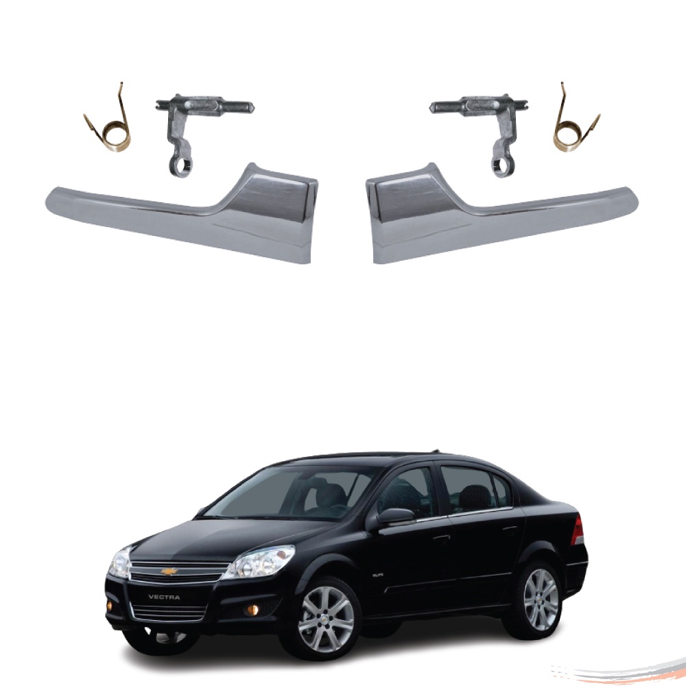 Par Gatilho Maçaneta Interna Cromada Portas Dianteira Vectra 05 11 em Oferta na Shopee