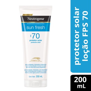 Protetor Solar Corporal Neutrogena Sun Fresh FPS 70 com 200ml em Oferta na Shopee
