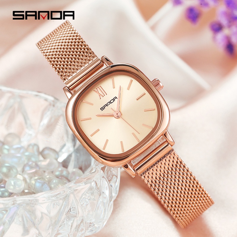 Sanda Business Leisure Temperamento Da Mulher Relógio De Quartzo À Prova D'água SD1098-1