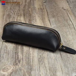 MOLANDOGO 1Pc Retro Estilo Saco De Lápis De Couro F2U4