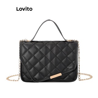 Lovito Elegante Bolsa De Ombro Pequena Para Mulheres Com Corrente Argyle Commuting Shopping Date LFA10631