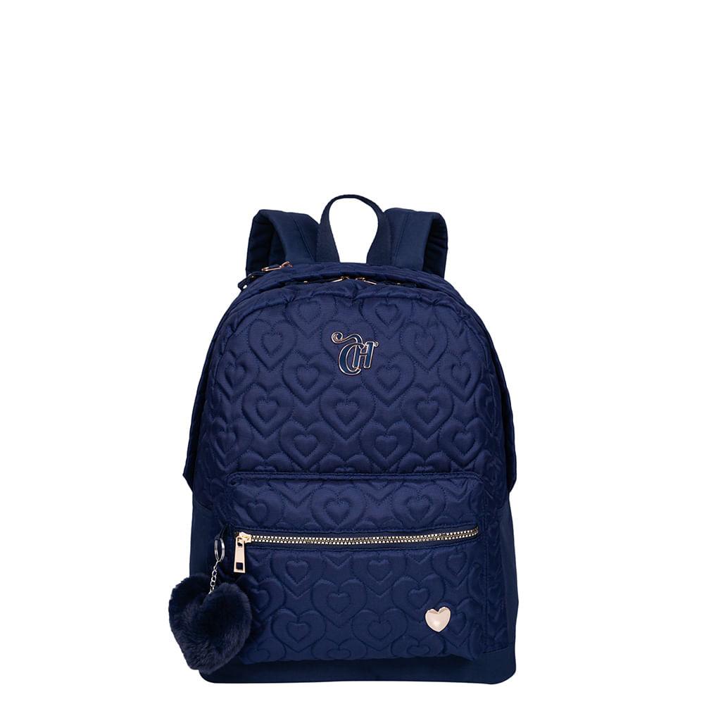 Mochila Grande Capricho Crush Azul Marinho em Oferta na Shopee