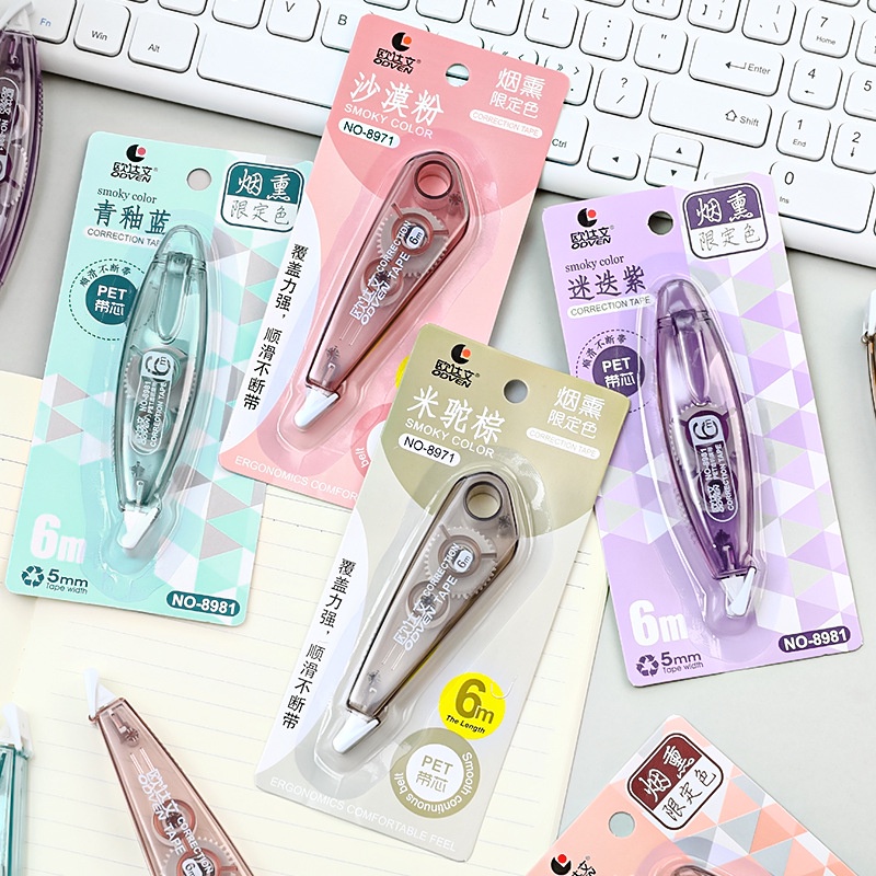 Fita Corretiva De Correção De 6 Metros Com Papelaria Colorida Fumaça Escrita Estudantil em Oferta na Shopee