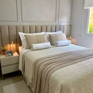 Cabeceira Queen Modulada Estofada Painel para Cama Queen Decorações 160cm x 54cm