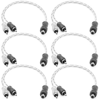 6 Cabo Y RCA Blindado 1 Femea 2 Macho Injetado Preto 4mm em Oferta na Shopee