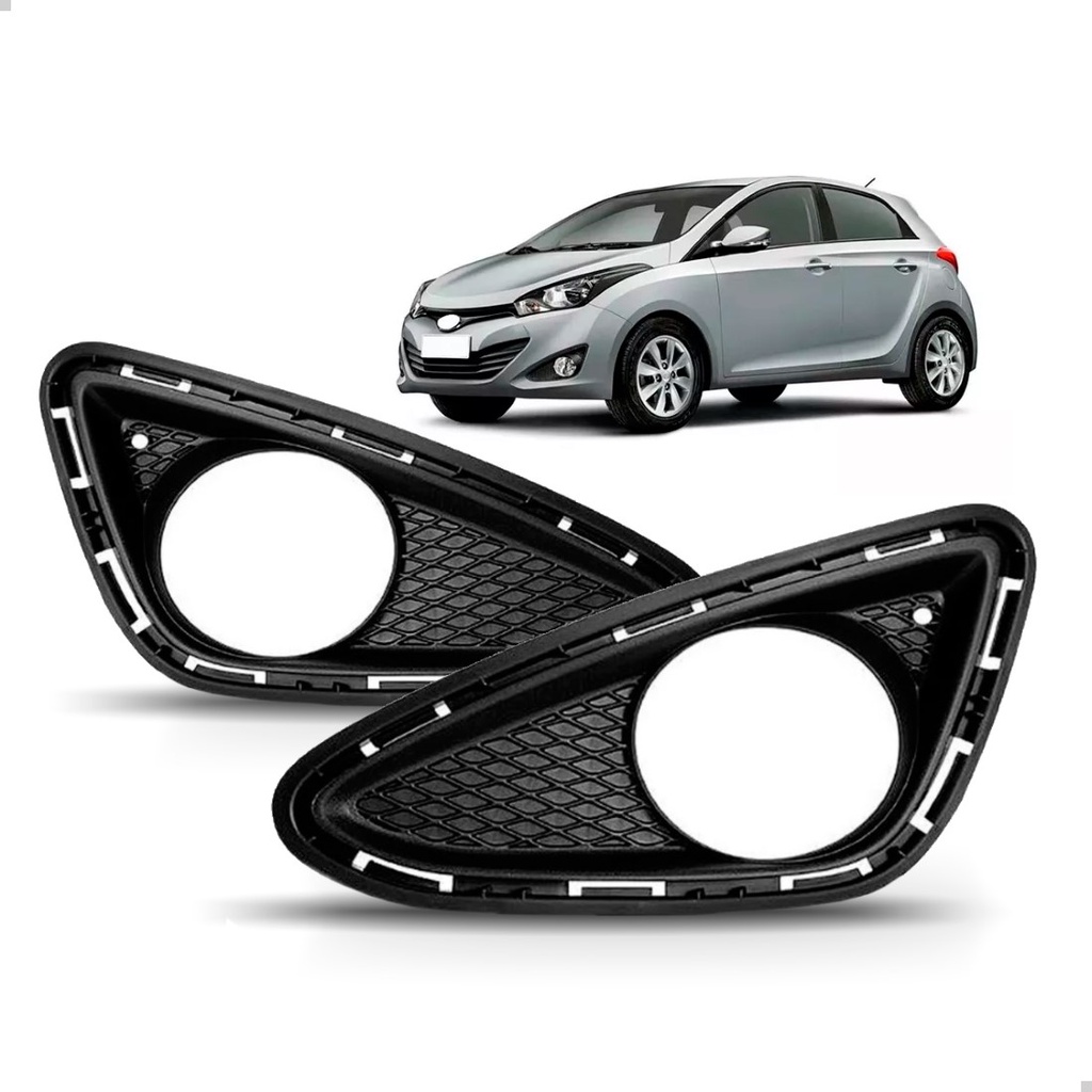 Moldura Grade Farol Milha Hb20 2012 A 2015 Sem Furo De Milha em Oferta na Shopee