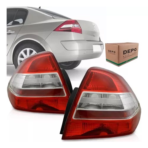 Lanterna Megane Sedan Friso Cromado 2010 2011 Depo