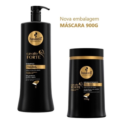 Kit Haskell Cavalo Forte Shampoo 1l + Máscara 900g + -