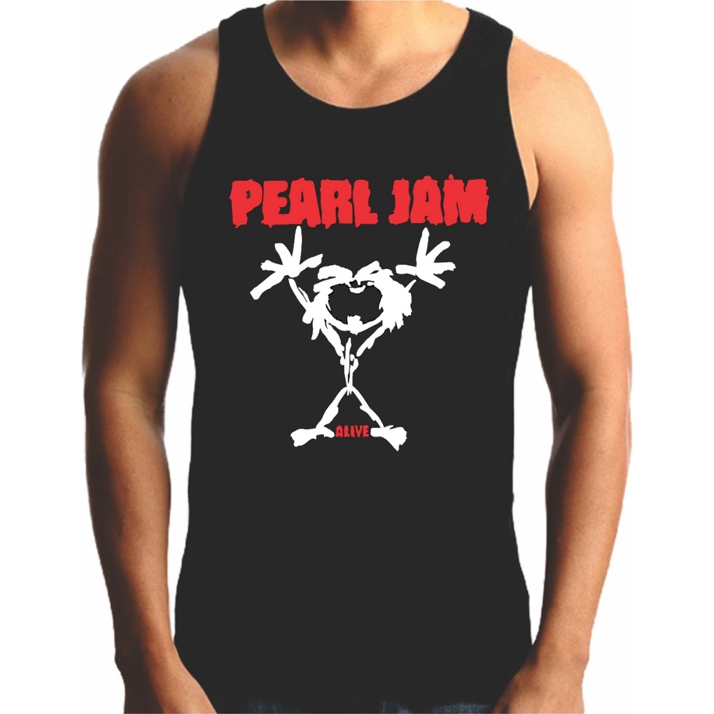 Camiseta Camisa Algodão Regata Pearl Jam Rock Grunge Banda