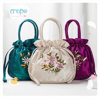 CRAPE Bolsa Feminina Pequena , Dacron Mini Top Handle Ladies Handbag , Fashion Bordado À Mão Nacional Estilo Mulher