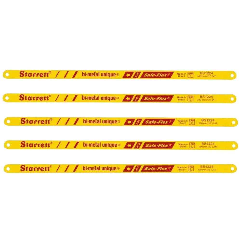 Lâmina para Serra Manual 12 POL Bimetal 24 Dentes com 5 unidades 1224 STARRETT