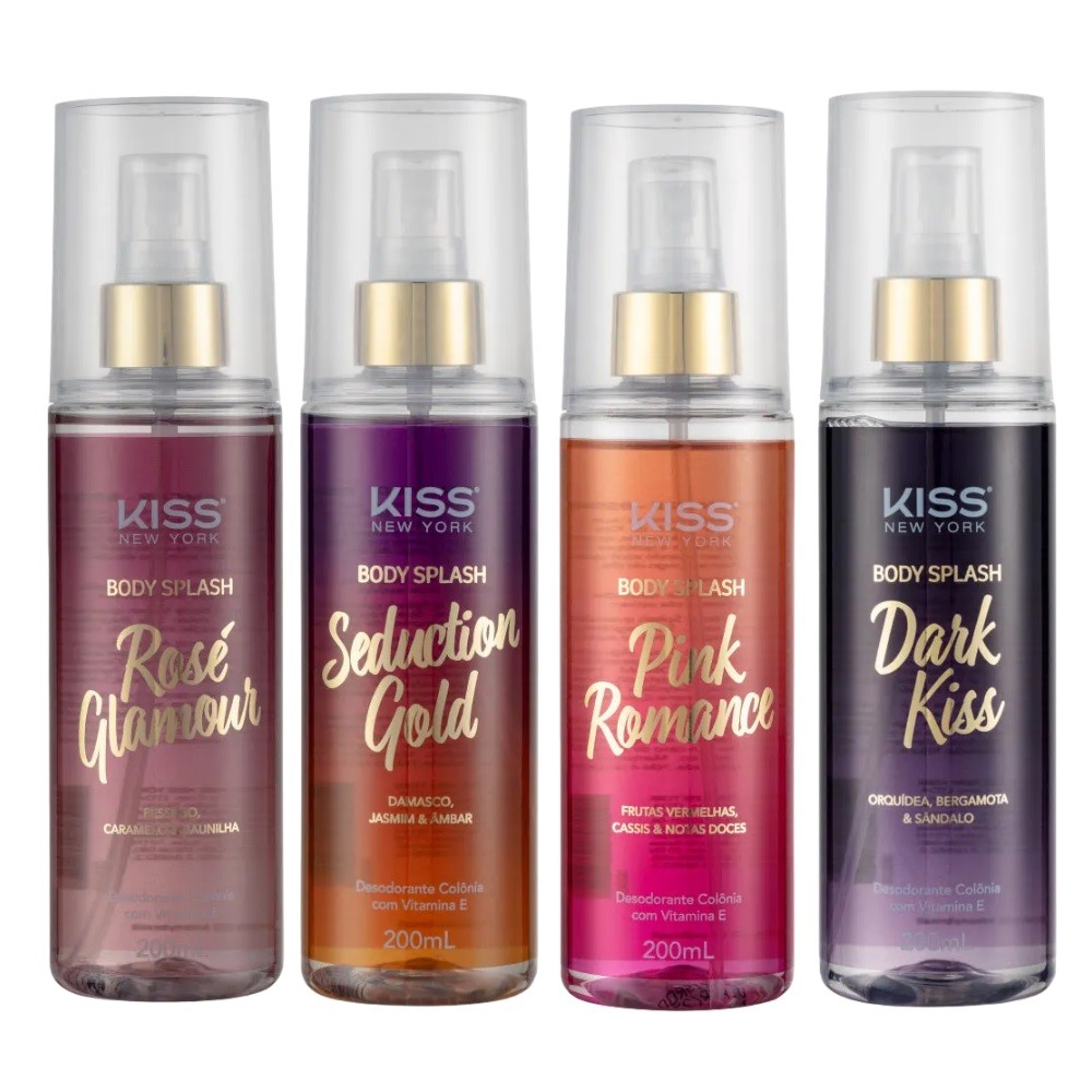 4 Body Splash Glamour Sedustin Romance e Dark Kiss New York