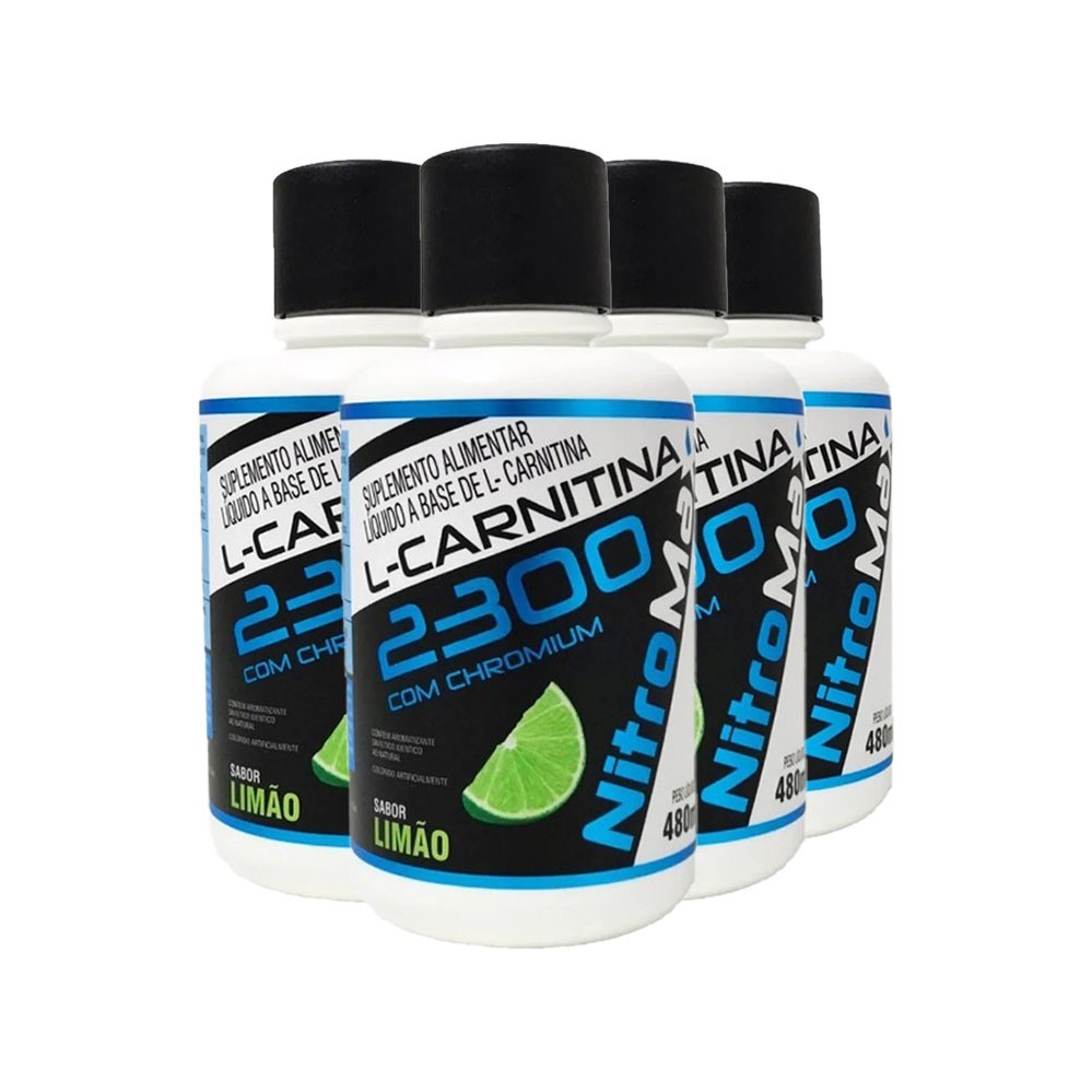4X L-CARNITINA 2300 COM CHROMIUM 480ML SABOR LIMÃO