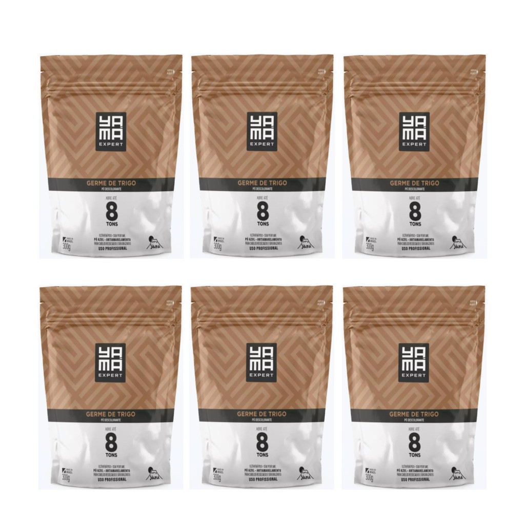 Kit Com 6 Pó Descolorante Germe De trigo Yamá 300g