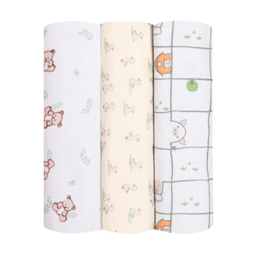 Cueiro Papi Flanelado Estampa Urso - 3 Peças em Oferta na Shopee