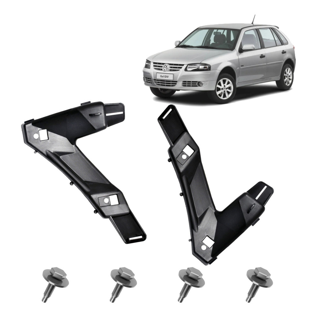 Par Suporte Guia Parachoque Dianteiro Gol G4 2005 06 A 2014