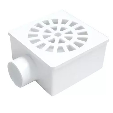 Ralo Sifonado Quadrado PVC Cor: Branco REF: 1337 -GRAP