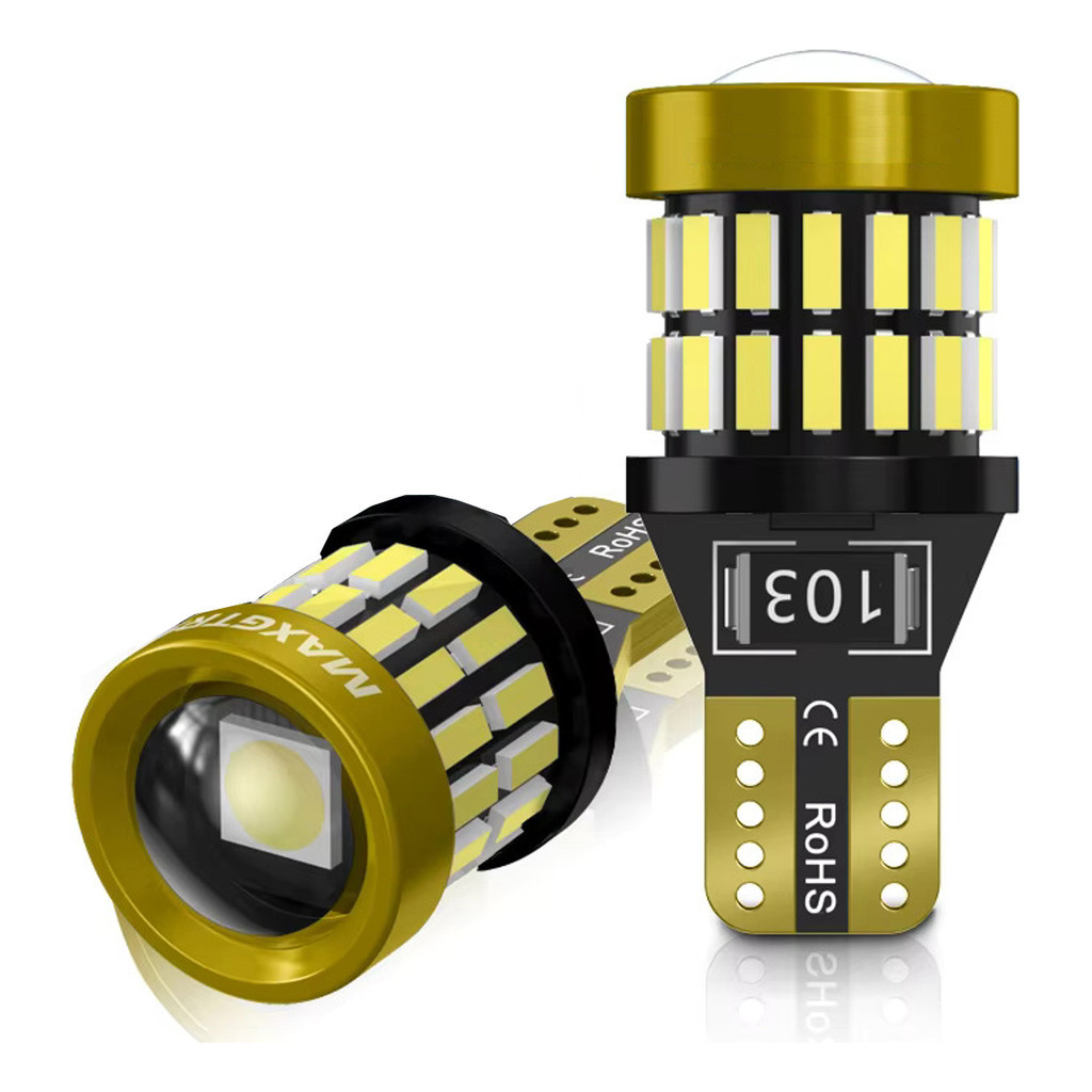 Par Lâmpada Pingo T10 W5w Projetor 36 Chip Led Canbus 6000K Branco 12/24V