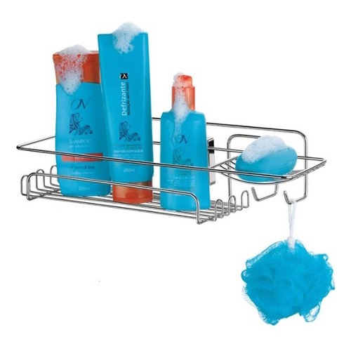 Suporte De Banheiro Porta Shampoo De Parede Com Ventosa - Home & Living