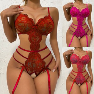 Body Sensual Lingerie Rendada Sexy Feminino com abertura