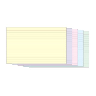 Ficha pautada colorida 5x8 pacote com 50 folhas Tilibra