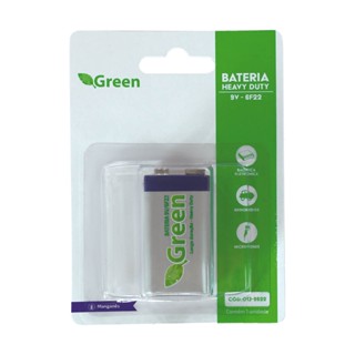 Bateria 9v Green Longa Duração Alta Qualidade Dura Muito +