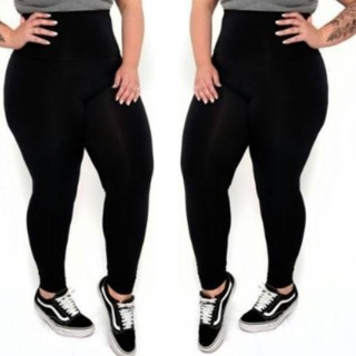 Kit 3 Calças Legging Plus Size G1 G2 G3 Cós Cintura Bem Alta Suplex Poliéster e Elastano