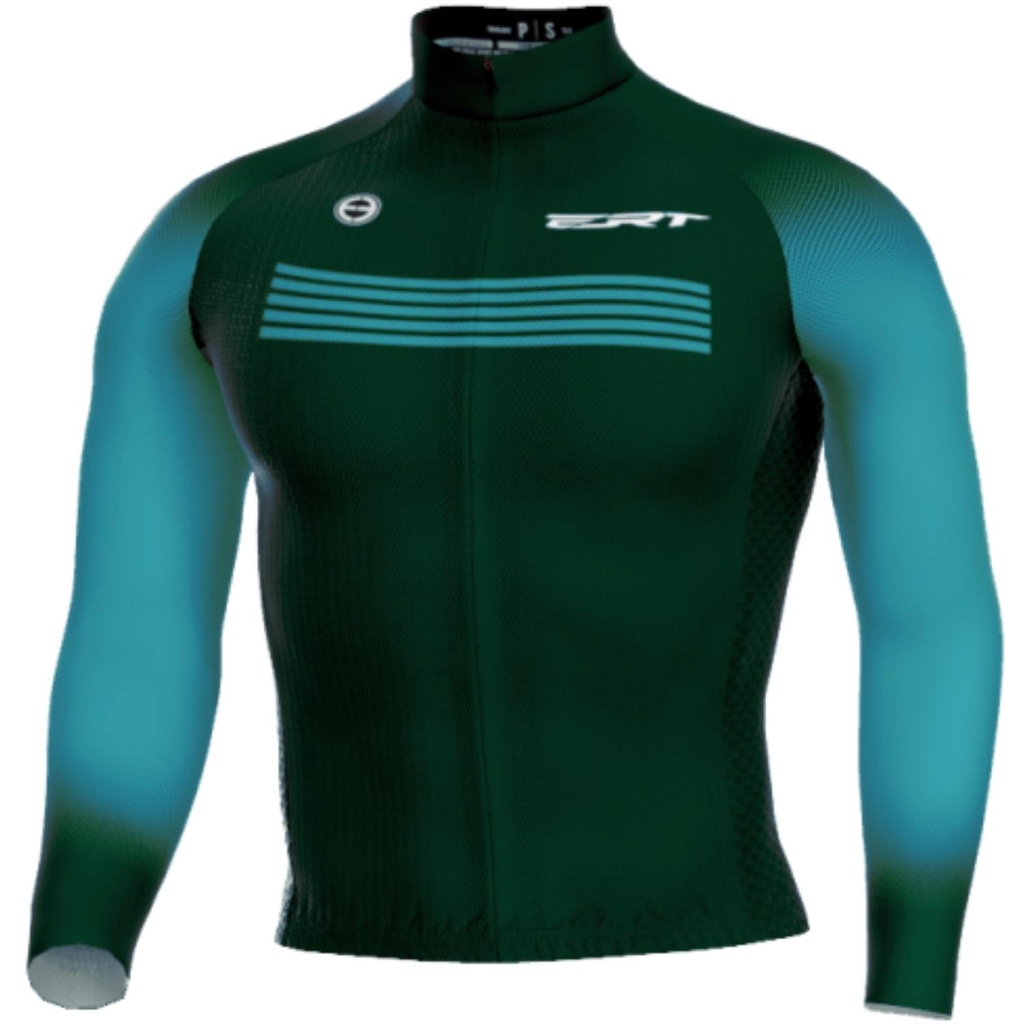 Camisa Manga Longa Ert New Elite Forest Verde Modelagem Fit Unissex Ciclismo Esporte Ciclista Proteção UV Camiseta Esportiva Bike Bicicleta