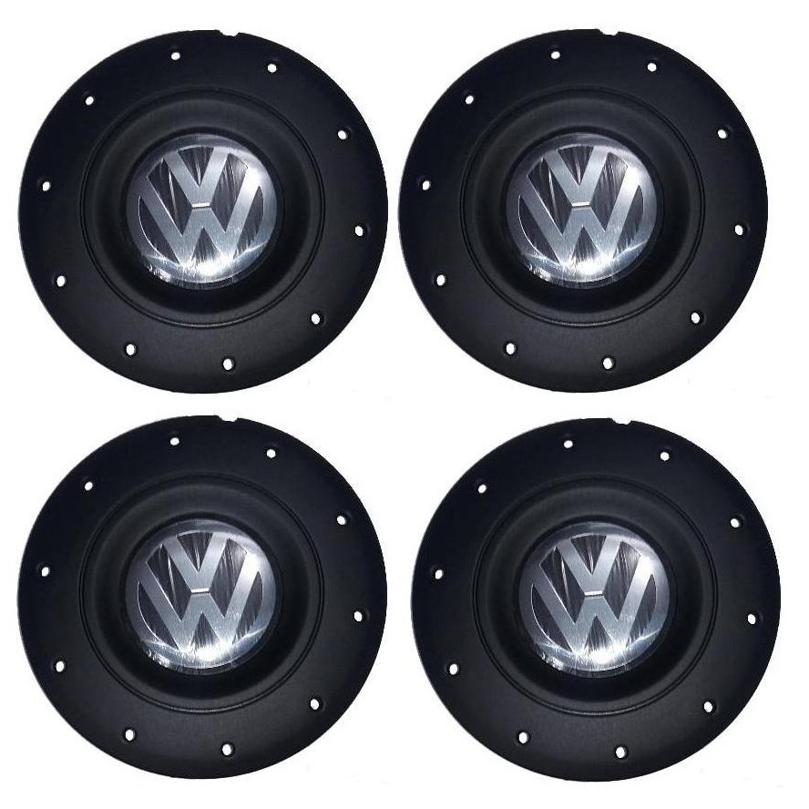 Jogo de Calota VW Fox Polo Golf Bora Cross fox 5 FUROS modelo Amarok p/ Roda de Ferro Vw Aro15