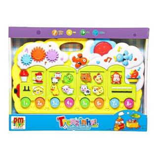 Trem Divertido Brinquedo Com Luzes E Sons Educativo Para Bebes Piano Infantil 4 Funcoes 4744 -  Dm Toys em Oferta na Shopee