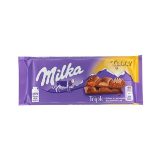 MILKA TRIPLE CARAMEL CHOCOLATE 90G