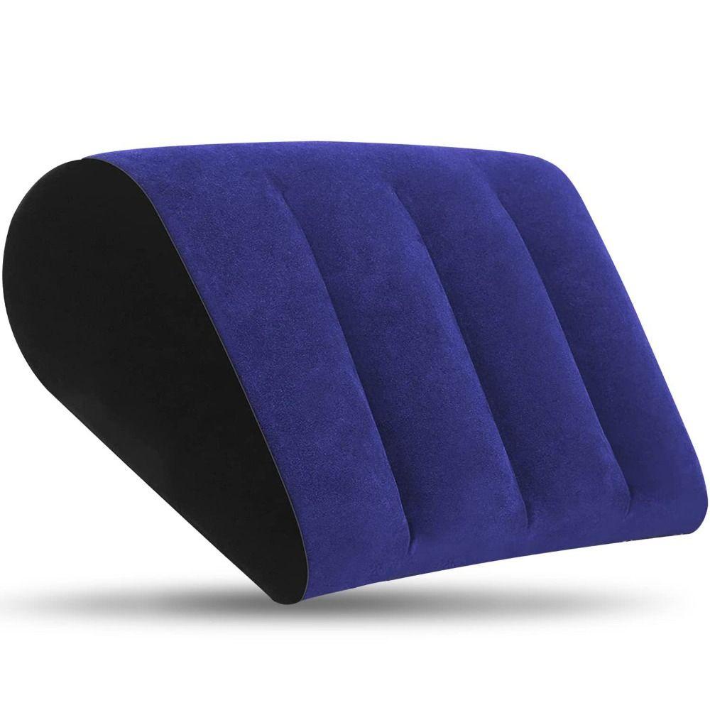 Almofada De Silicone SUCHENJ2 , Mágica De Cunha De Cilindro Triangular Azul + Preto Inflável Macia Para Relaxamento