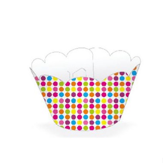 Wrapper para CupCake Tradicional Bolinhas Coloridas - 12 unidades - Nc Toys em Oferta na Shopee