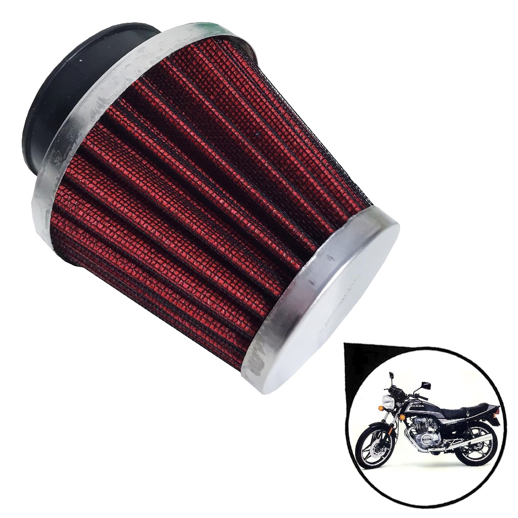 Filtro Ar Esportivo Motos Entrada 47 Mm Aumento Potencia em Oferta na Shopee