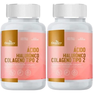 Kit 1x / 2x / 3x - Ácido Hialurônico + Colágeno Tipo II 60 Capsulas - Denature em Oferta na Shopee