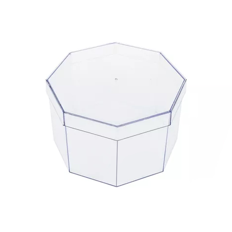 Caixinha Acrílica Octogonal - 11x7cm - 1 unidade - Rizzo