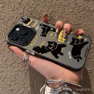 Vida diária elegante pequeno gato preto apple estojo rígido para iPhone 15promax 15 14 13 12 pro 15 14 14 11 plus 11promax 11pro 14 13 12promax xxs xsmax 7 8 plus capa protetora anti-queda