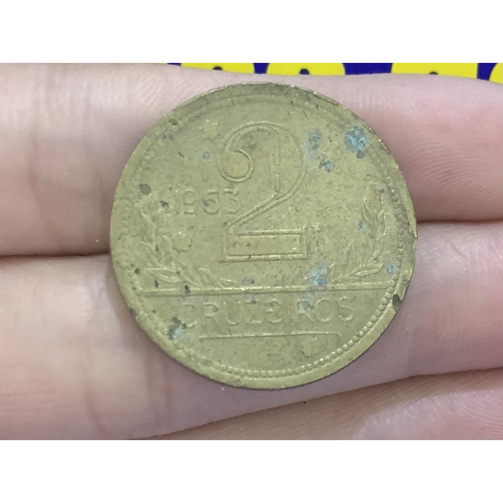 Moeda 2  Cruzeiros 1953 Repulblica do Brasil