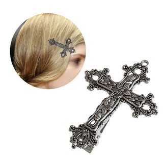 ELE Punk 90s Estético Cruz Hairpin Para Mulher Franja Rabo De Cavalo Grampo De Cabelo De Ano Novo